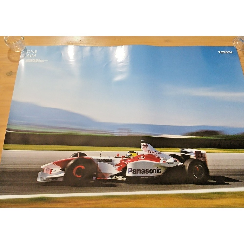 Vintage TOYOTA  Austrian 2003 POSTER 24x33 AUTO RACING FORMULA ONE AIM